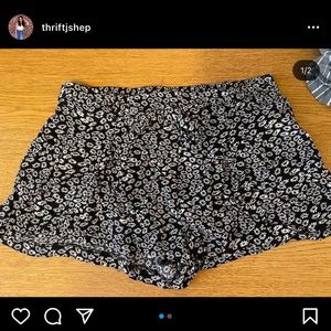 Papaya floral print stretchy shorts w/ tie